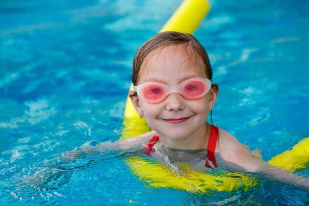 Girl swimming