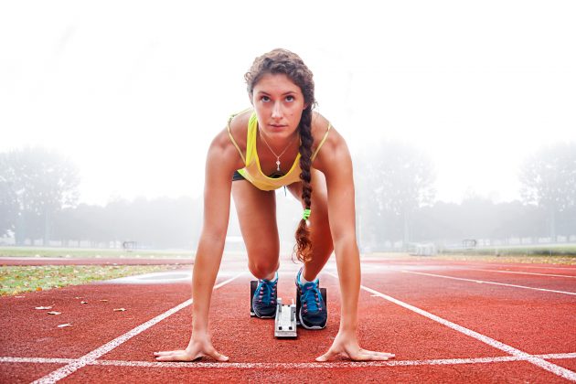 Runner on a track