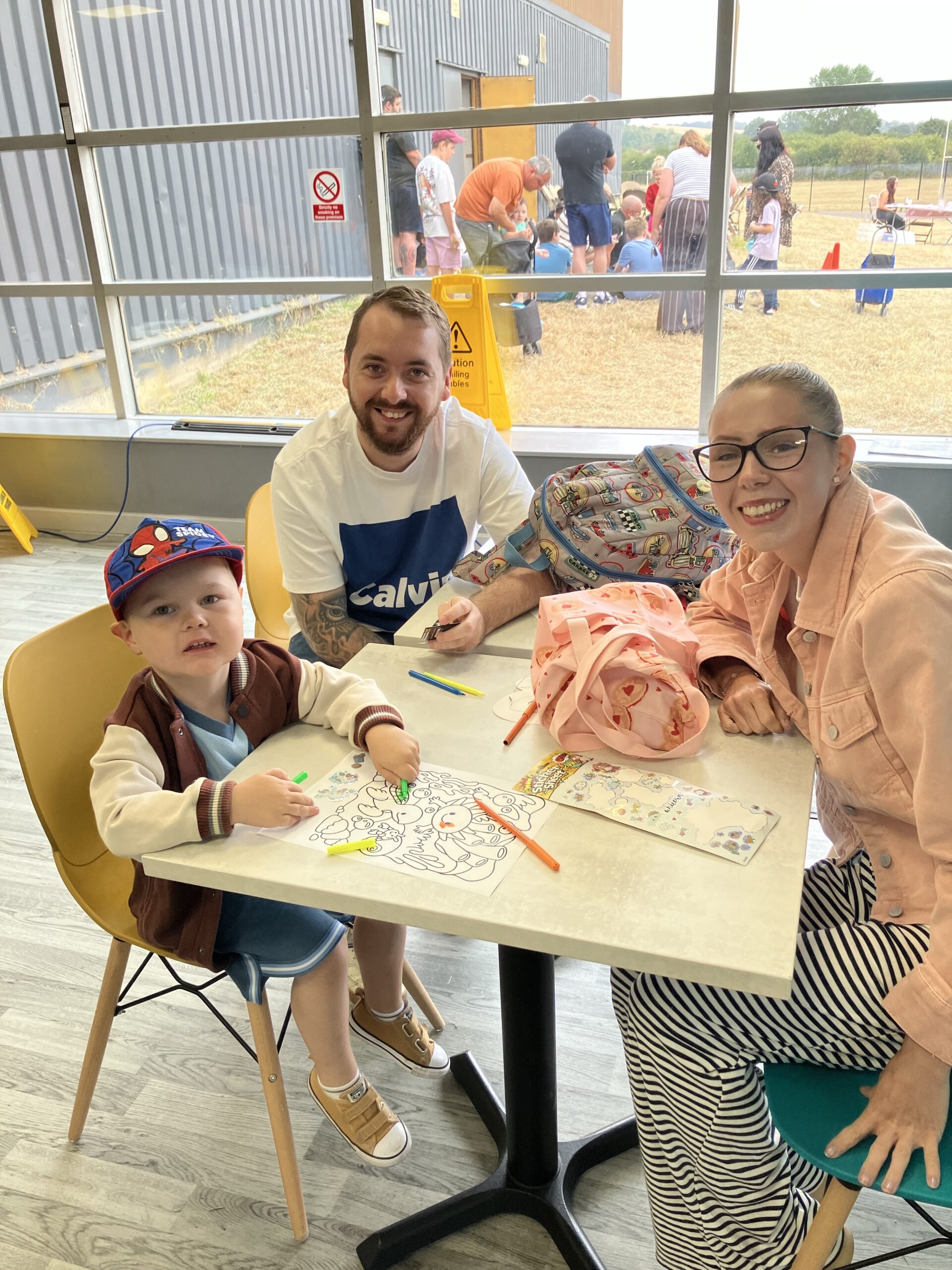 A family enjoying arts and crafts at Your Space Dearneside