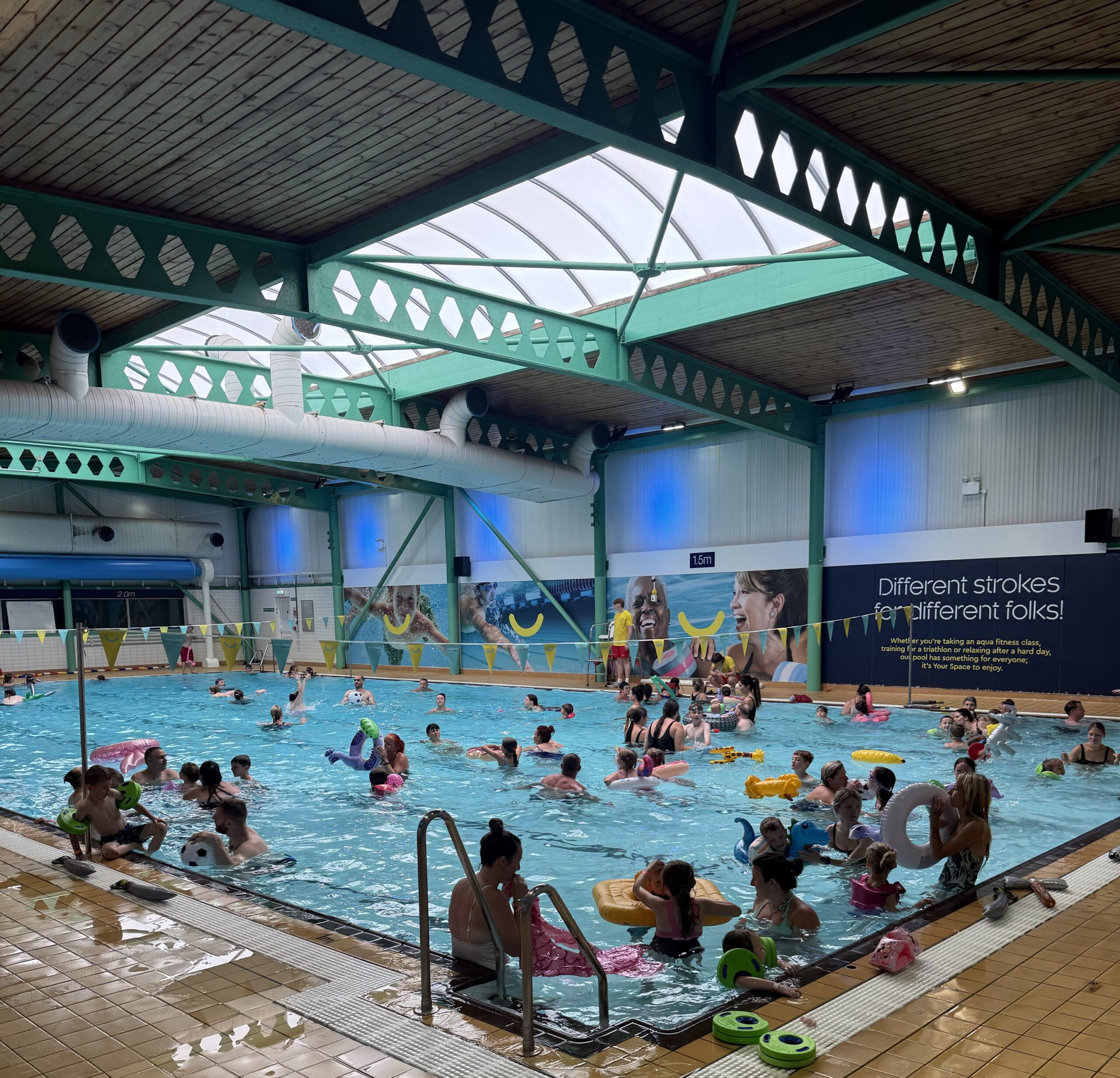 Families enjoying a busy family fun swim session at Your Space Dearneside